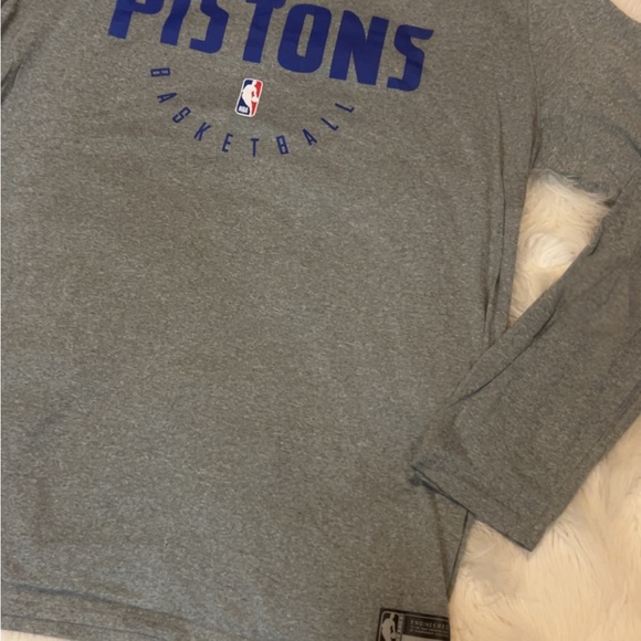 Gray Pistons Basketball Long Sleeve Shirt - Picture 1 of 1